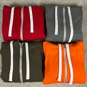 Fashion Nova Zip Up Jackets Red, Gray, Green, Orange